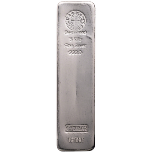 5 Kilogram Argor-Heraeus Swiss Silver Bullion Bar