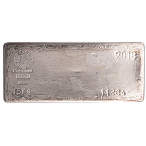 15 Kilogram Argor-Heraeus Swiss Silver Bullion Bar