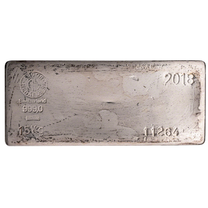 15 Kilogram Argor-Heraeus Swiss Silver Bullion Bar