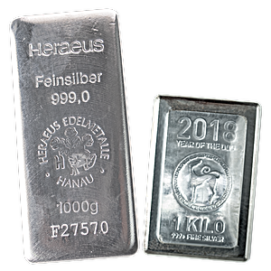 Heraeus Silver Bar - 1 kg - Various Motifs