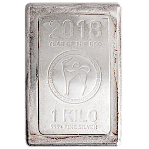 1 Kilogram Heraeus Silver Bullion Bar - Various Motifs
