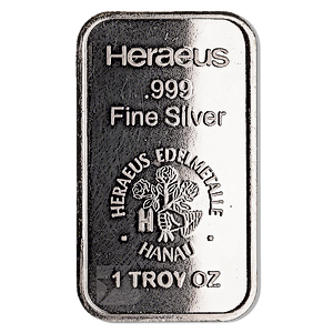 1 oz Heraeus Silver Bullion Bar