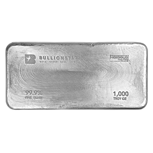 1,000 oz BullionStar Heraeus Silver Bullion Bar