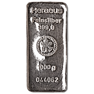 1 Kilogram Heraeus Silver Bullion Bar