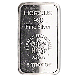 Heraeus Silver Bar - 5 oz | Buy, Sell and Store in Singapore