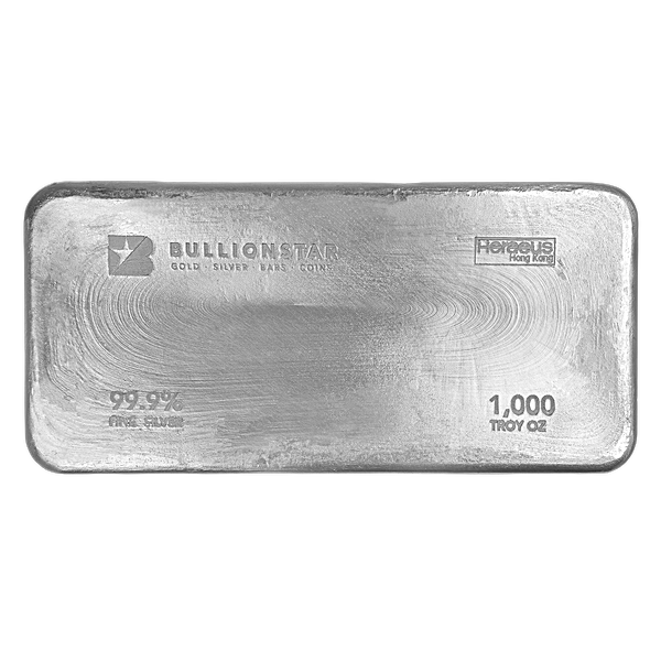 BullionStar Heraeus Silver Bar - 1000 oz BullionStar Heraeus Silver Bar - 1000 oz