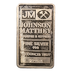 100 oz Johnson Matthey Silver Bar - Pressed & Serial Numbered thumbnail
