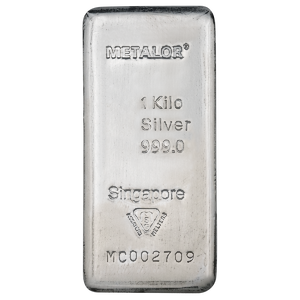 1 Kilogram Metalor Swiss Silver Bullion Bar