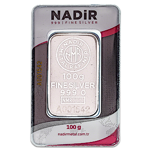 100 Gram Nadir Refinery Silver Bullion Bar