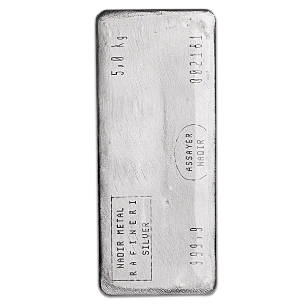 Nadir Refinery Silver Bar - 5 kg Nadir Refinery Silver Bar - 5 kg