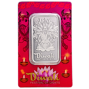 1 oz PAMP Swiss Silver Diwali and Sacred Cow Bullion Bar
