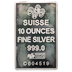 10 oz PAMP Swiss Silver Bullion Bar (Pre-Owned in Good Condition) thumbnail