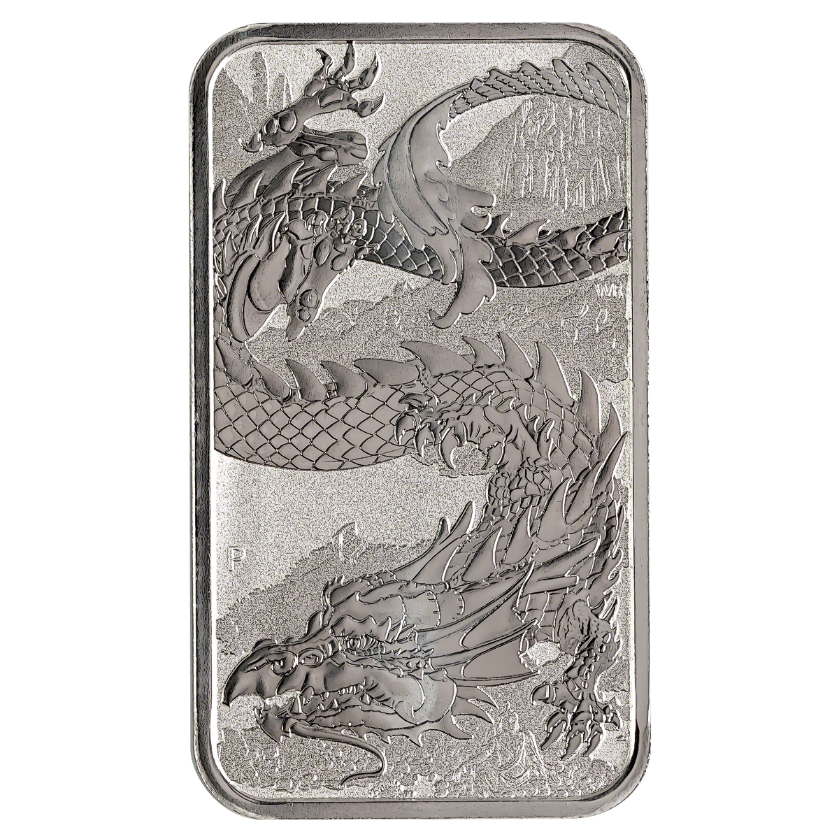 2021 Australia 1 Oz Silver .9999 Year Of The Dragon Bar - Perth Mint - In Capsule