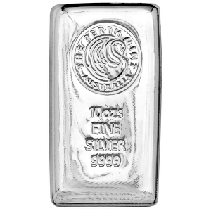 10 oz Perth Mint Cast Silver Bullion Bar