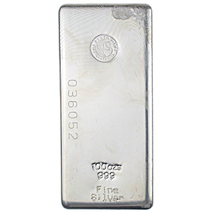 Perth Mint Silver Bar - 100 oz