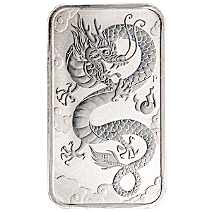 2019 1 oz Perth Mint Silver Dragon Bullion Bar