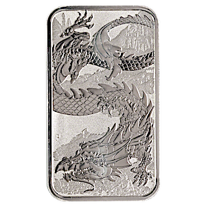 2023 1 oz Perth Mint Silver Dragon Bullion Bar