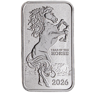 2026 1 oz Perth Mint Silver Lunar Horse Bullion Coin Bar