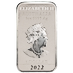 2022 1 oz Perth Mint Silver Dragon Bullion Bar thumbnail