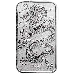 2026 1 oz Perth Mint Silver Dragon Bullion Bar