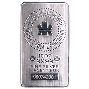 Royal Canadian Mint Silver Bar - 10 oz