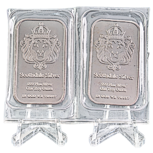 2 pcs of 1 oz Scottsdale Mint Silver 