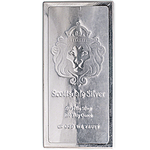 100 oz Scottsdale Stacker Silver Bullion Bar (Pre-Owned in Good Condition)