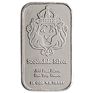 1 oz Scottsdale Mint Silver Bullion Bar - 