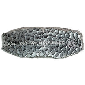 10 oz Scottsdale Mint Tombstone Series Silver Bullion Bar (Pre-Owned in Good Condition)