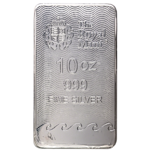10 oz United Kingdom Silver Britannia Bullion Bar (Pre-Owned in Good Condition)