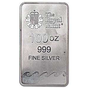 100 oz United Kingdom Silver Britannia Bullion Bar