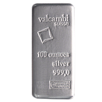 Valcambi Silver Bar - 100 oz Valcambi Silver Bar - 100 oz