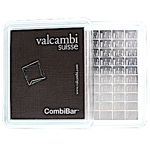 100 x 1 gram Valcambi CombiBar Silver Bullion Bar