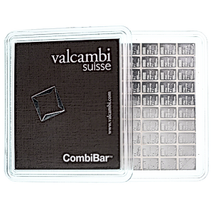 100 x 1 Gram Valcambi CombiBar Silver Bullion Bar