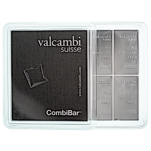 10 x 10 Gram Valcambi CombiBar Silver Bullion Bar