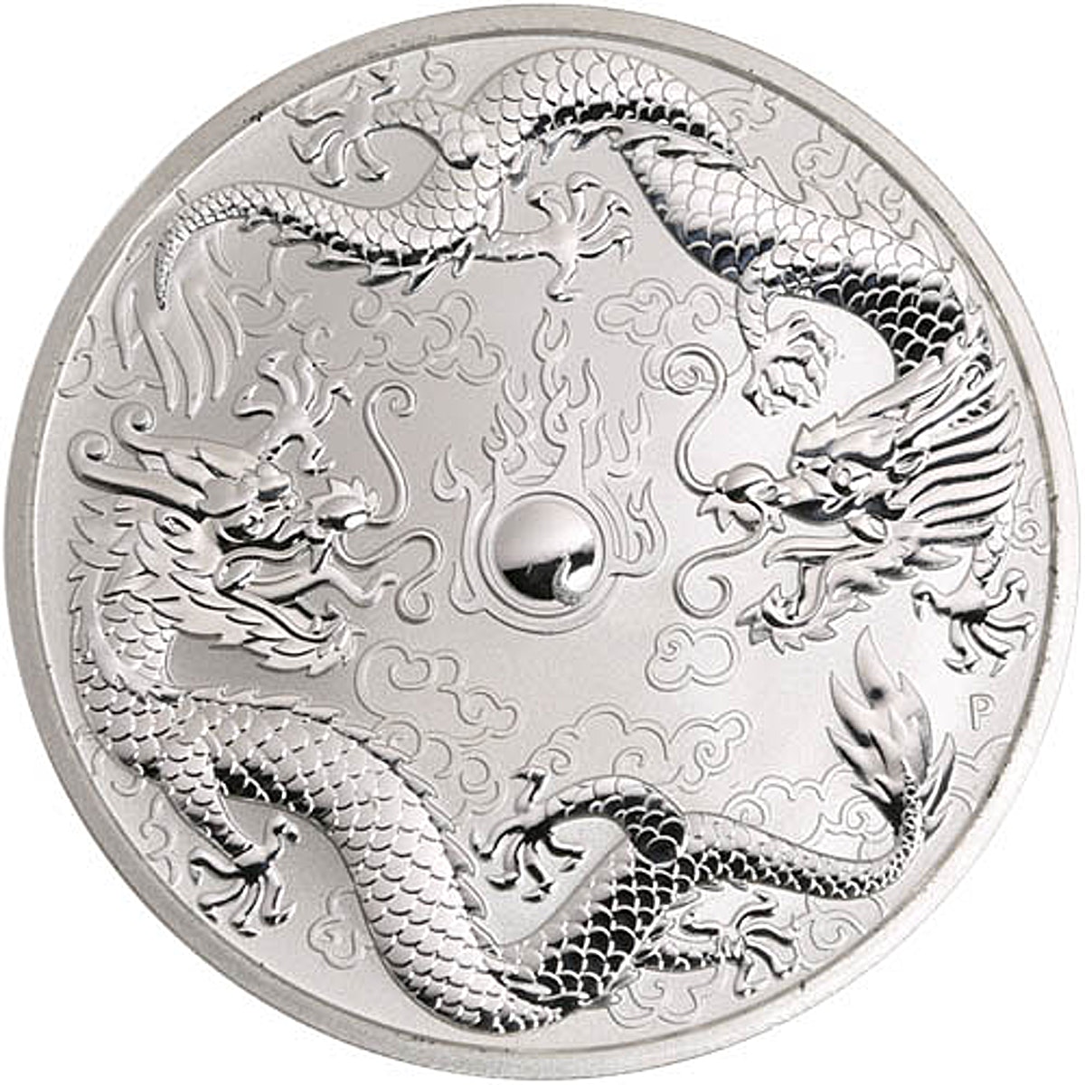 Australian Silver Double Dragon 2019 - Circulated in Good Condition - 1 oz