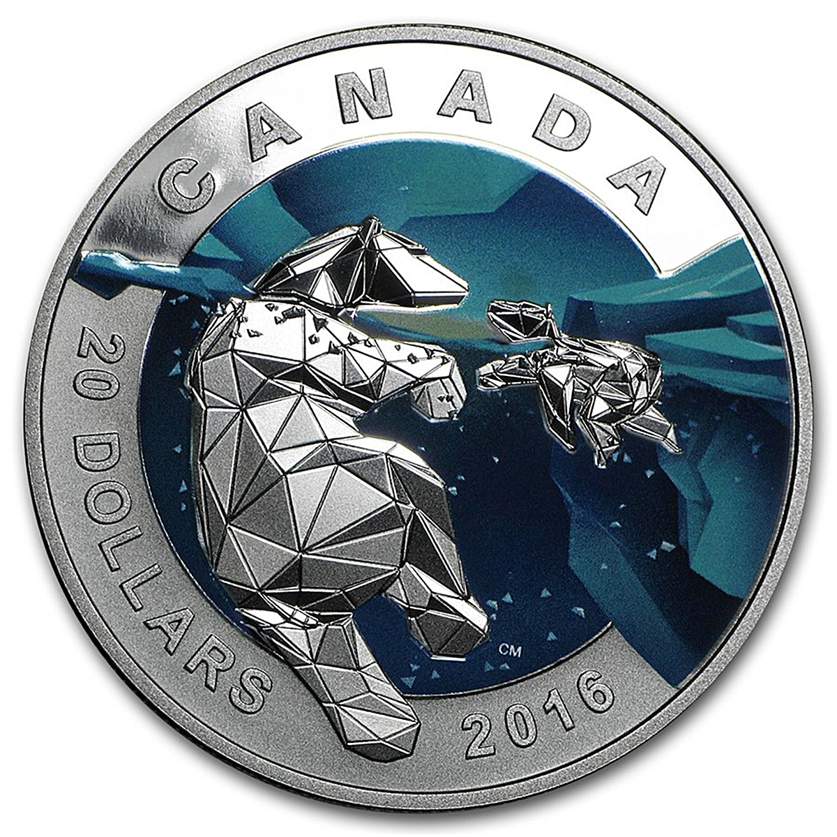 Canadian Silver $20 Geometry in Art: The Polar Bear (With ...