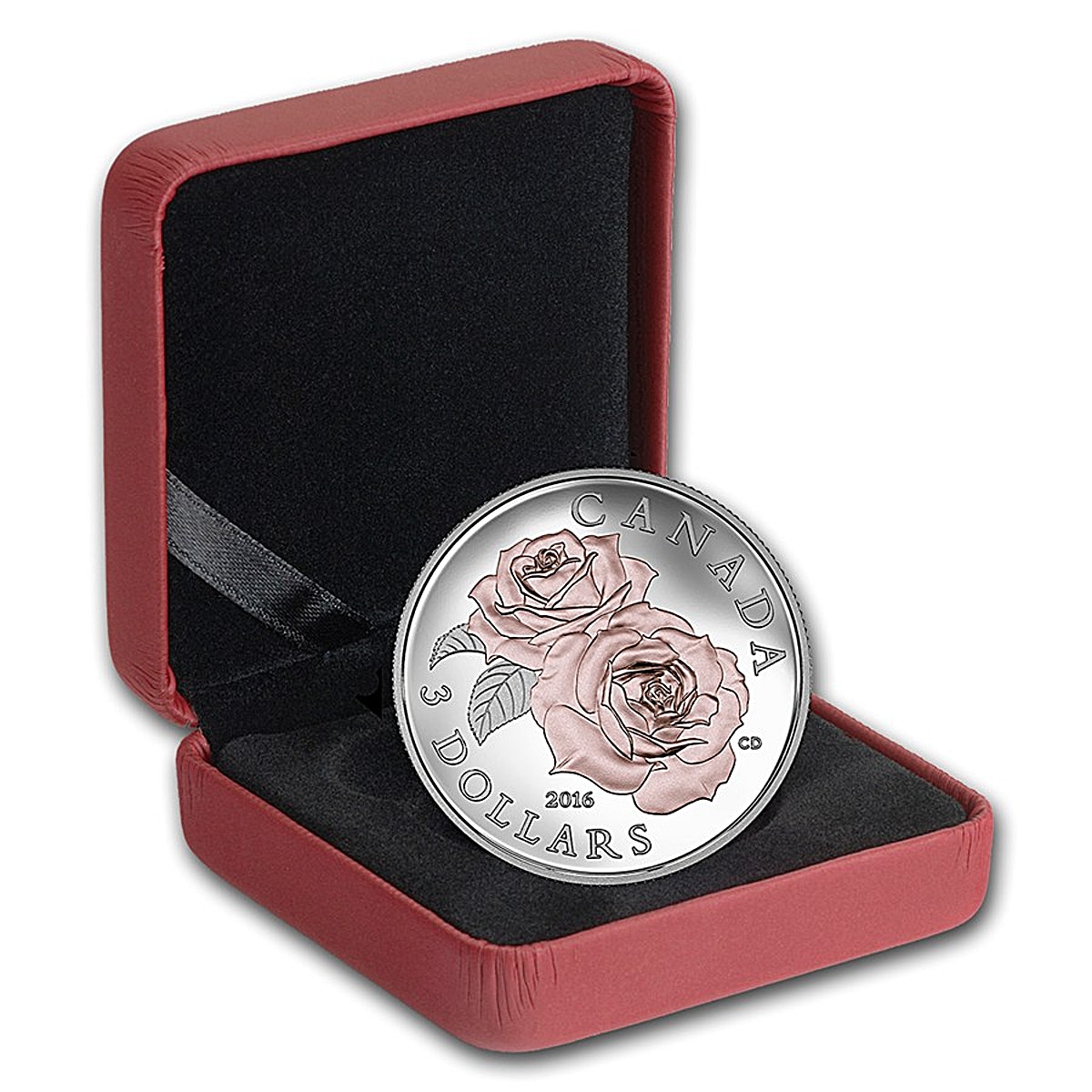 Canada Silver Queen Elizabeth Rose Coin 2016 - Proof - 1/4 oz