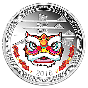 2018 1 oz Republic of Chad Happy Chinese New Year 