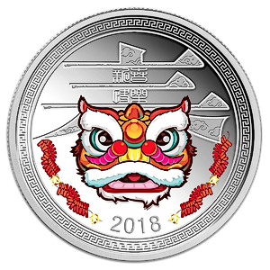 2018 1 oz Republic of Chad Happy Chinese New Year 