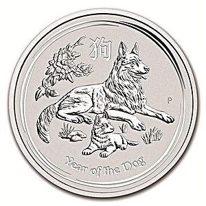 Australian Silver Lunar Series 2018 - Year of the Dog - 1/2 oz Australian Silver Lunar Series 2018 - Year of the Dog - 1/2 oz