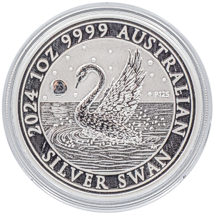 2024 1 oz Australian Silver Swan Bullion Coin (Pre-Owned in Good Condition)