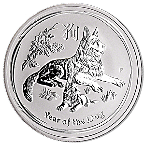 Australian Silver Lunar Series 2018 - Year of the Dog - 1 kg Australian Silver Lunar Series 2018 - Year of the Dog - 1 kg