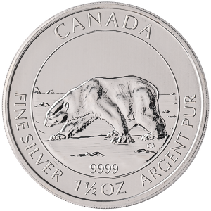 2013 1.5 oz Canadian Silver Polar Bear Bullion Coin (Pre-Owned in Good Condition)