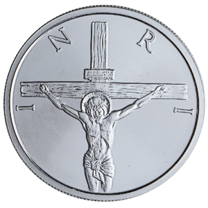 1 oz Crucifixion Silver Bullion Round