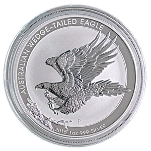2015 1 oz Australian Wedge Tailed Eagle Silver Bullion Coin (Pre-Owned in Good Condition)