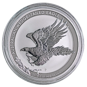2015 1 oz Australian Wedge Tailed Eagle Silver Bullion Coin (Pre-Owned in Good Condition)