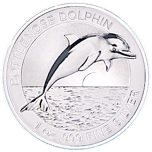 2019 1 oz Australian Bottlenose Dolphin Silver Bullion Coin (Pre-Owned in Good Condition)