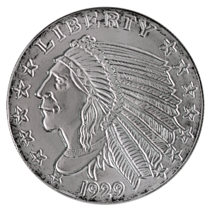 1 oz Incuse Indian Silver Bullion Round (Pre-Owned in Good Condition)