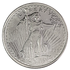1 oz Saint Gaudens Silver Bullion Round (Pre-Owned in Good Condition)